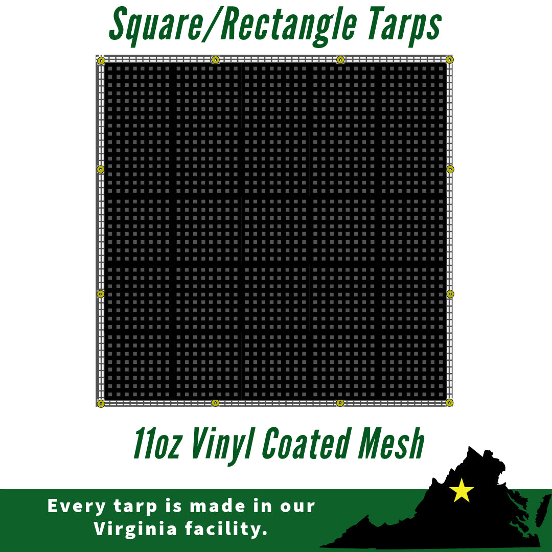 Mesh Tarps - 11oz Vinyl Coated Mesh